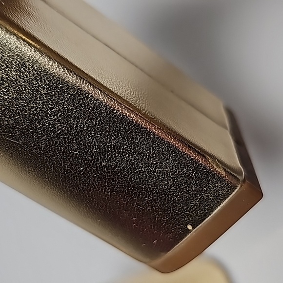 Nine West Gogo Thong Sandals Slides Block Heels Shoes Square Open Toe Gold 6 - Picture 12 of 15